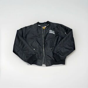 Harley-Davidson Women's Black Lined & Quilted Nylon Bomber Jacket Size S